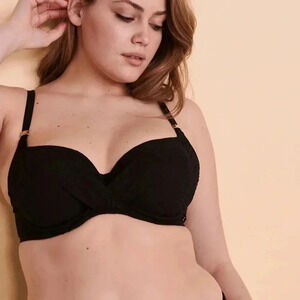 NWT FANTASIE OTTAWA D Cup Plunge Bikini Top 38D